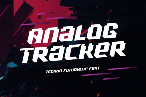 Analog Tracker Display Font for Digital Branding
