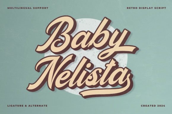 Baby Nelista Script Font for Vintage Branding and Packaging