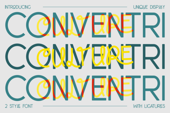 Conventri: A Modern Display Typeface for Web Designers and Digital Creators