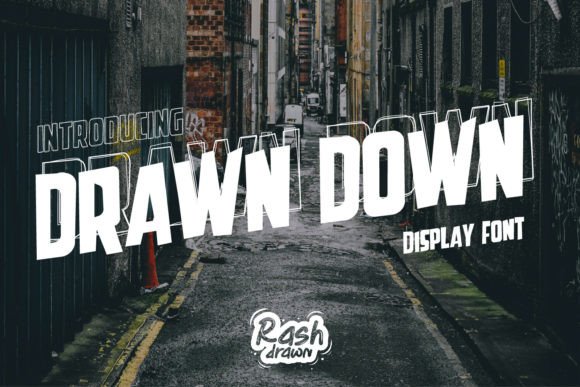 Drawn Down Font: A Bold Display for Your Brand