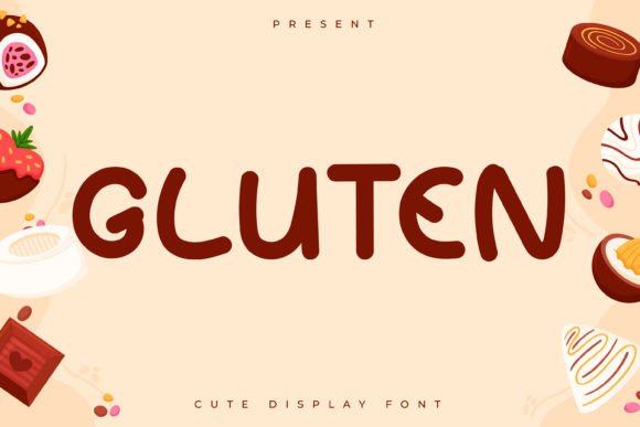 Gluten Font: A Playful Display Typeface for Branding Projects