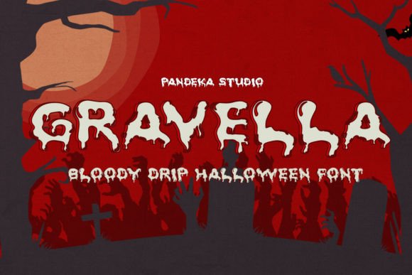 Gravella Font: A Spooky Display Typeface for Haunted Branding