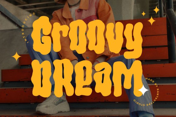 Groovy Dream Font: Vintage Display Typeface for Small Business Branding