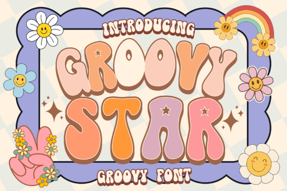 Groovy Star Font for Hippie-Inspired Branding