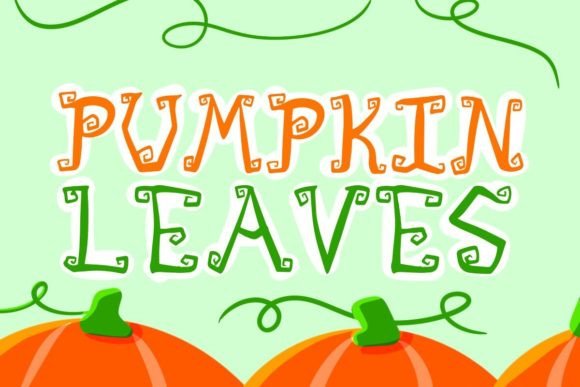 Pumpkin Leaves Display Font for Creative Product Designs