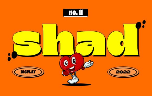 Shad Display Font for Handmade Product Labels and Shop Branding