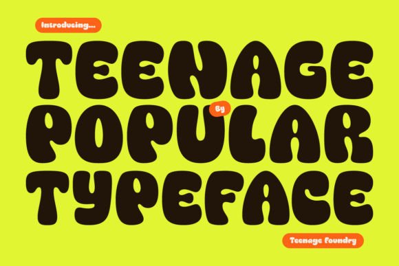 Teenage Popular: A Bold Display Font for Brand Identity