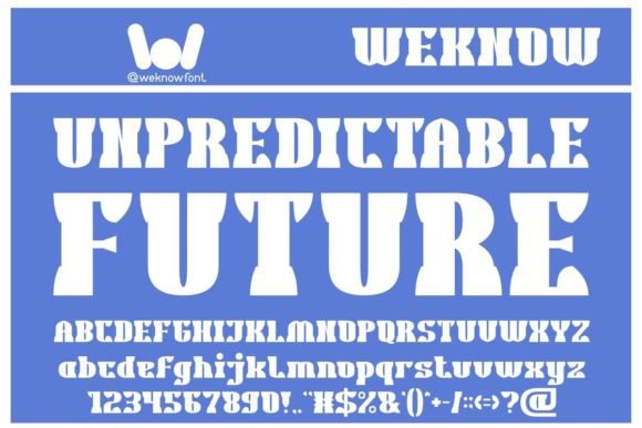 Unpredictable Future Display Font for Editorial Design and Branding